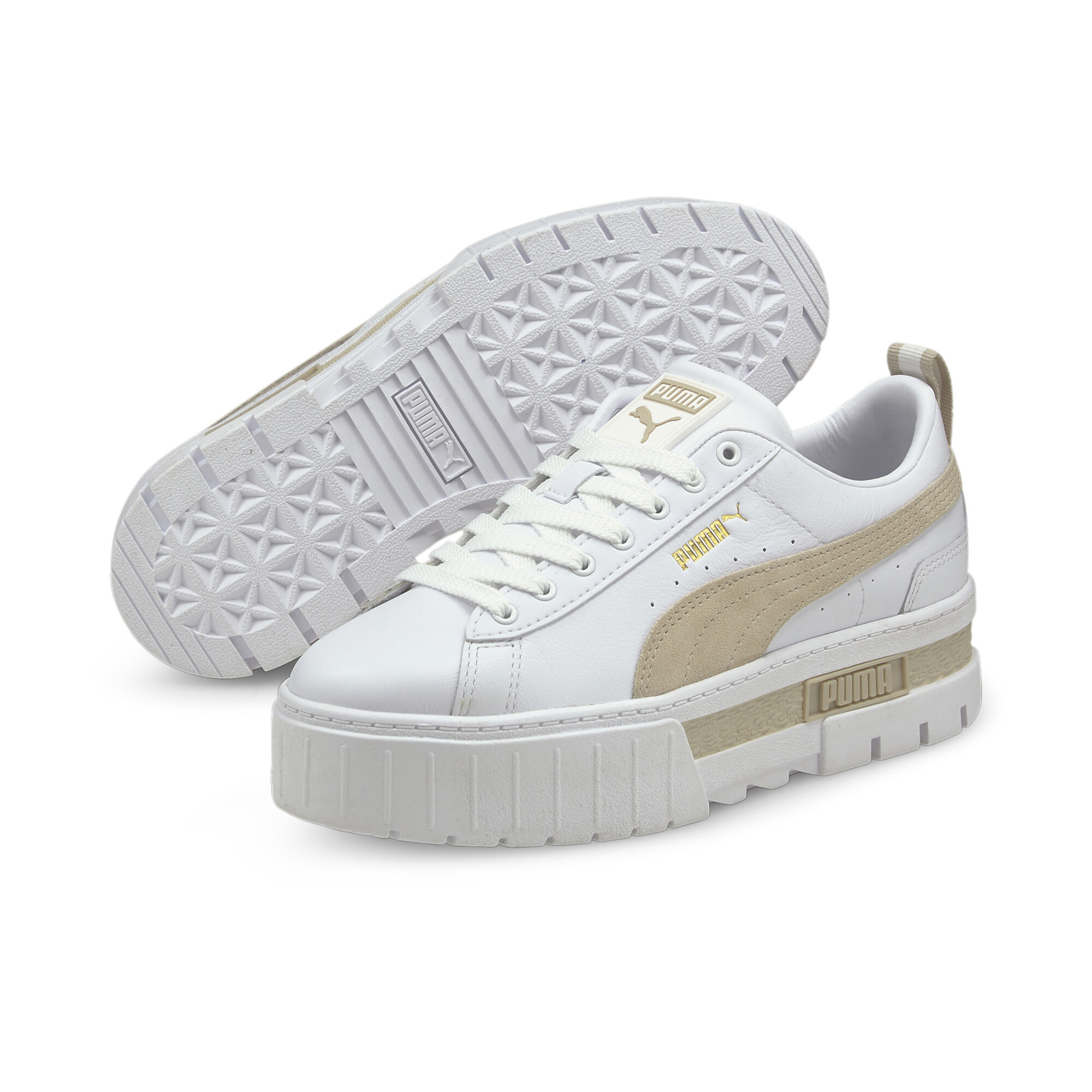 

Кеды женские PUMA 381983 бело-бежевые 42 EU, Белый, 381983