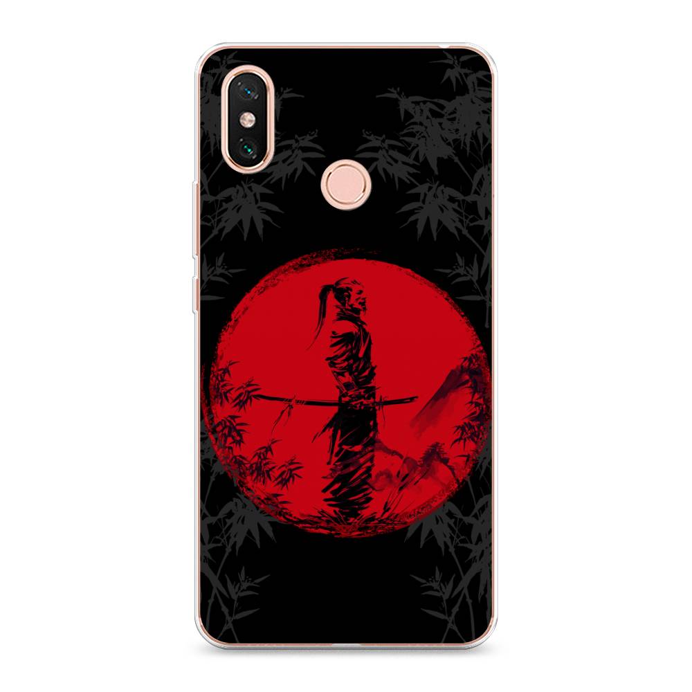 

Чехол на Xiaomi Mi Max 3 "Самурай на красном фоне", Черный;красный;серый, 34350-4