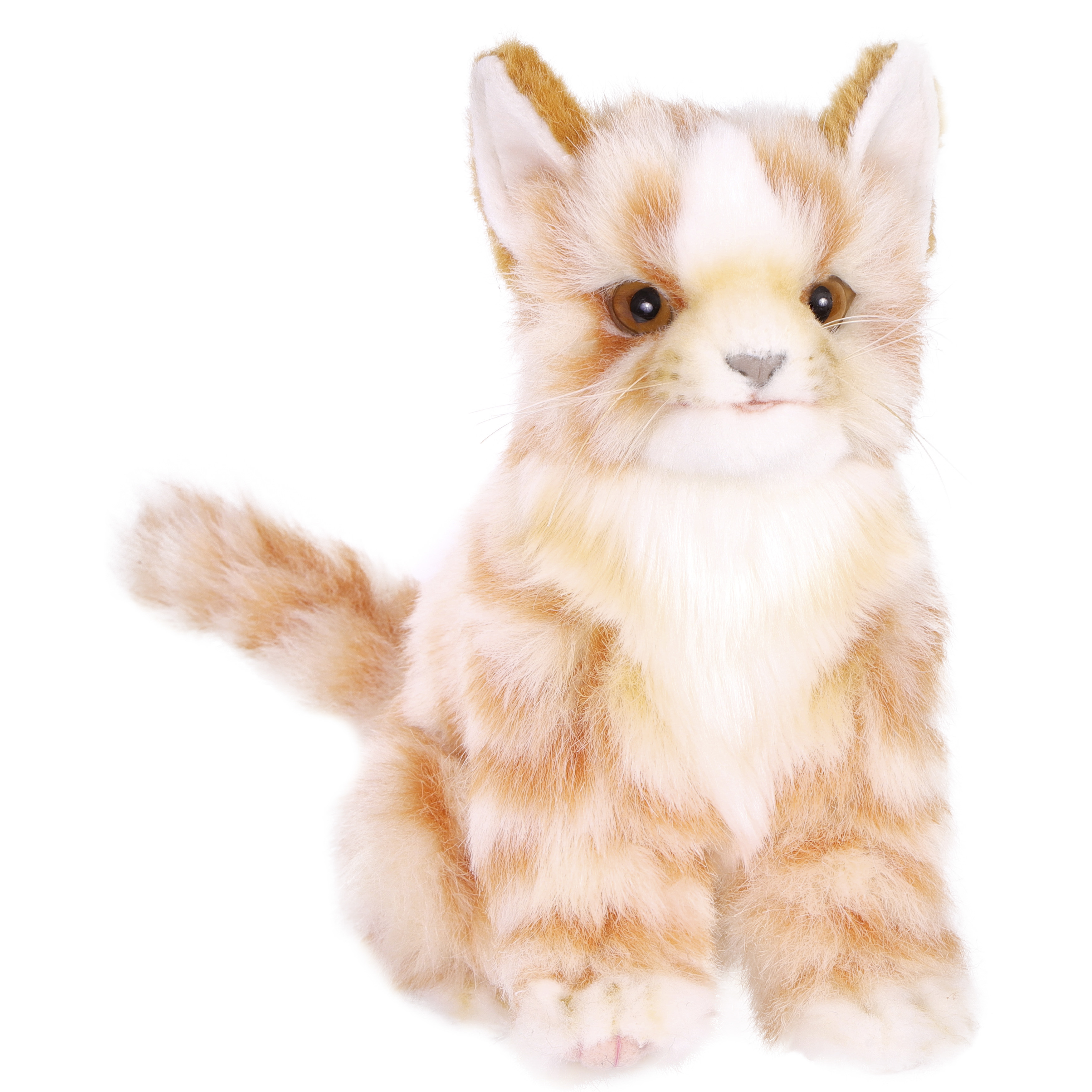 Реалистичная мягкая игрушка Hansa Creation Котёнок, рыжий, 19 см реалистичная мягкая игрушка hansa creation кролик 30 см