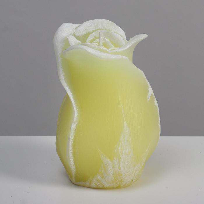 фото Свеча фигурная ароматическая "роза", 8х12,5 см, грейпфрут, желтая nobrand
