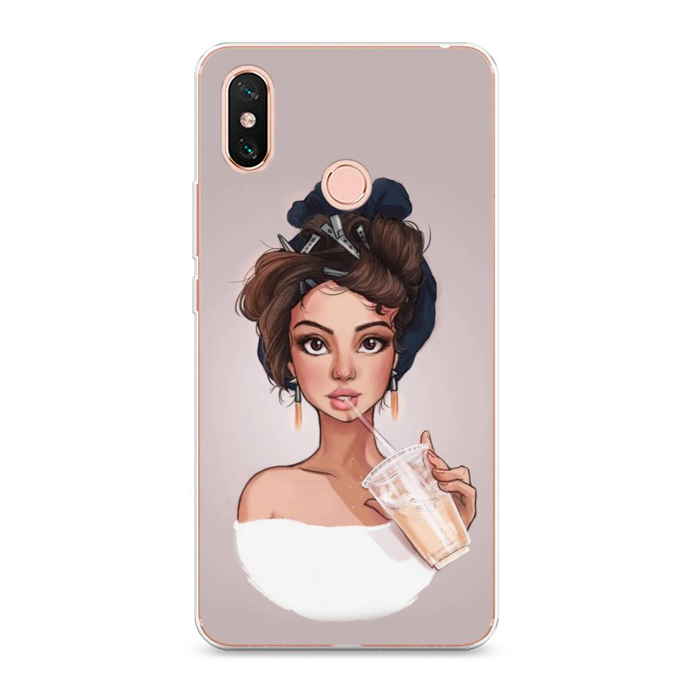 

Чехол на Xiaomi Mi Max 3 "Девушка с фраппе", Серый, 34350-6