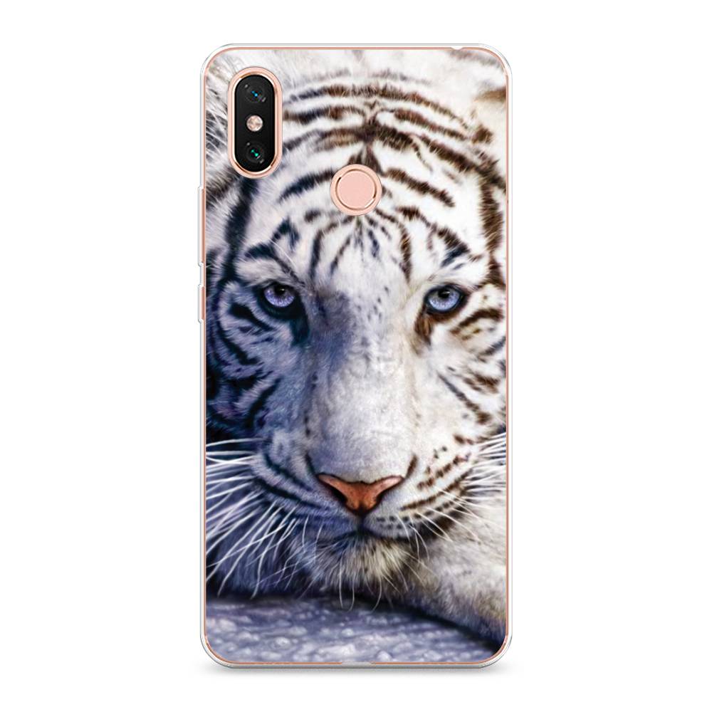 

Чехол на Xiaomi Mi Max 3 "Бенгальский тигр", Коричневый;белый, 34350-1