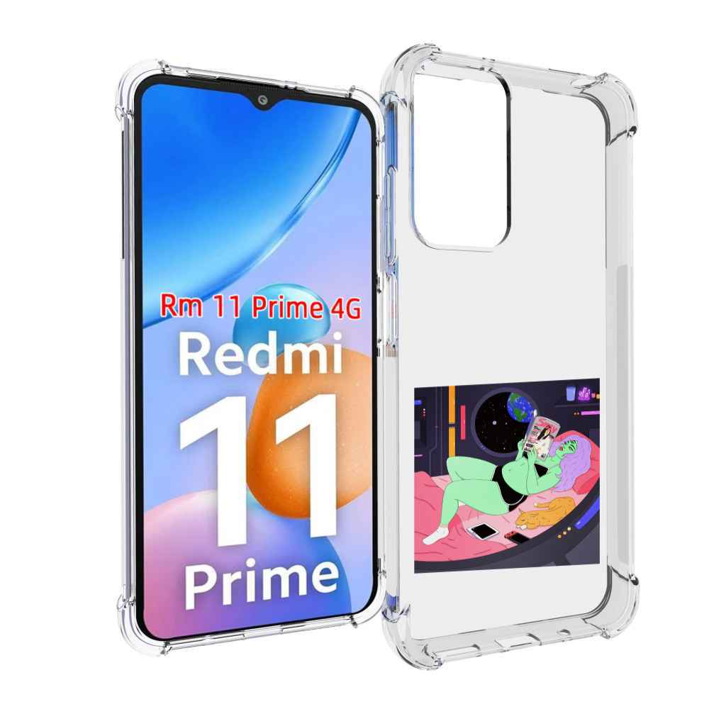 

Чехол MyPads трехглазая девушка зеленая для Xiaomi Redmi 11 Prime 4G, Прозрачный, Tocco