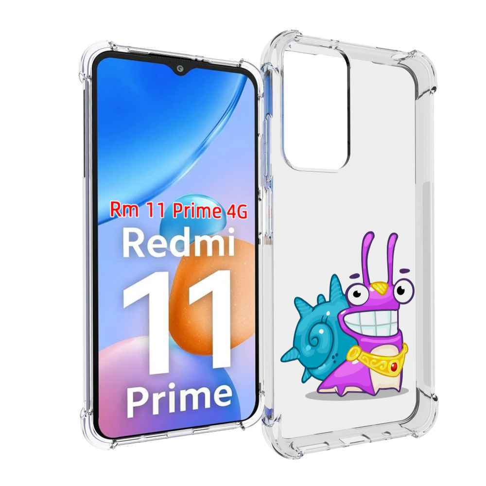 

Чехол MyPads улитка-принц для Xiaomi Redmi 11 Prime 4G, Прозрачный, Tocco