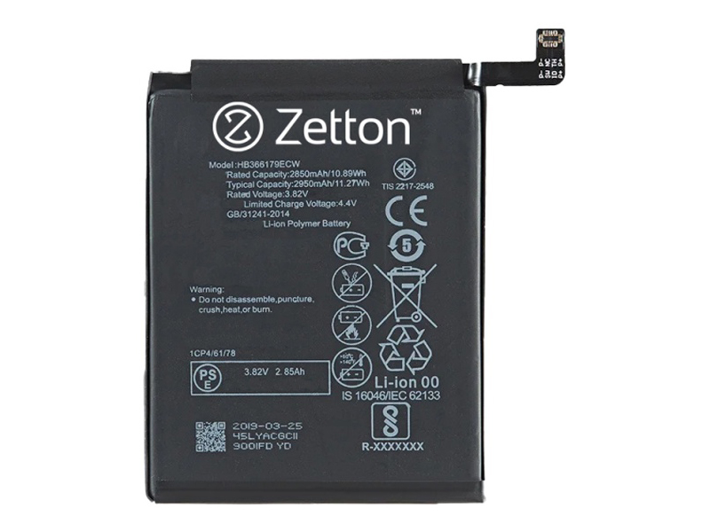 фото Аккумулятор zetton для huawei nova 2 2950mah ztnbathb366179ecw