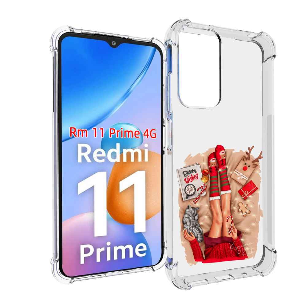 

Чехол MyPads уютный-арт женский для Xiaomi Redmi 11 Prime 4G, Прозрачный, Tocco