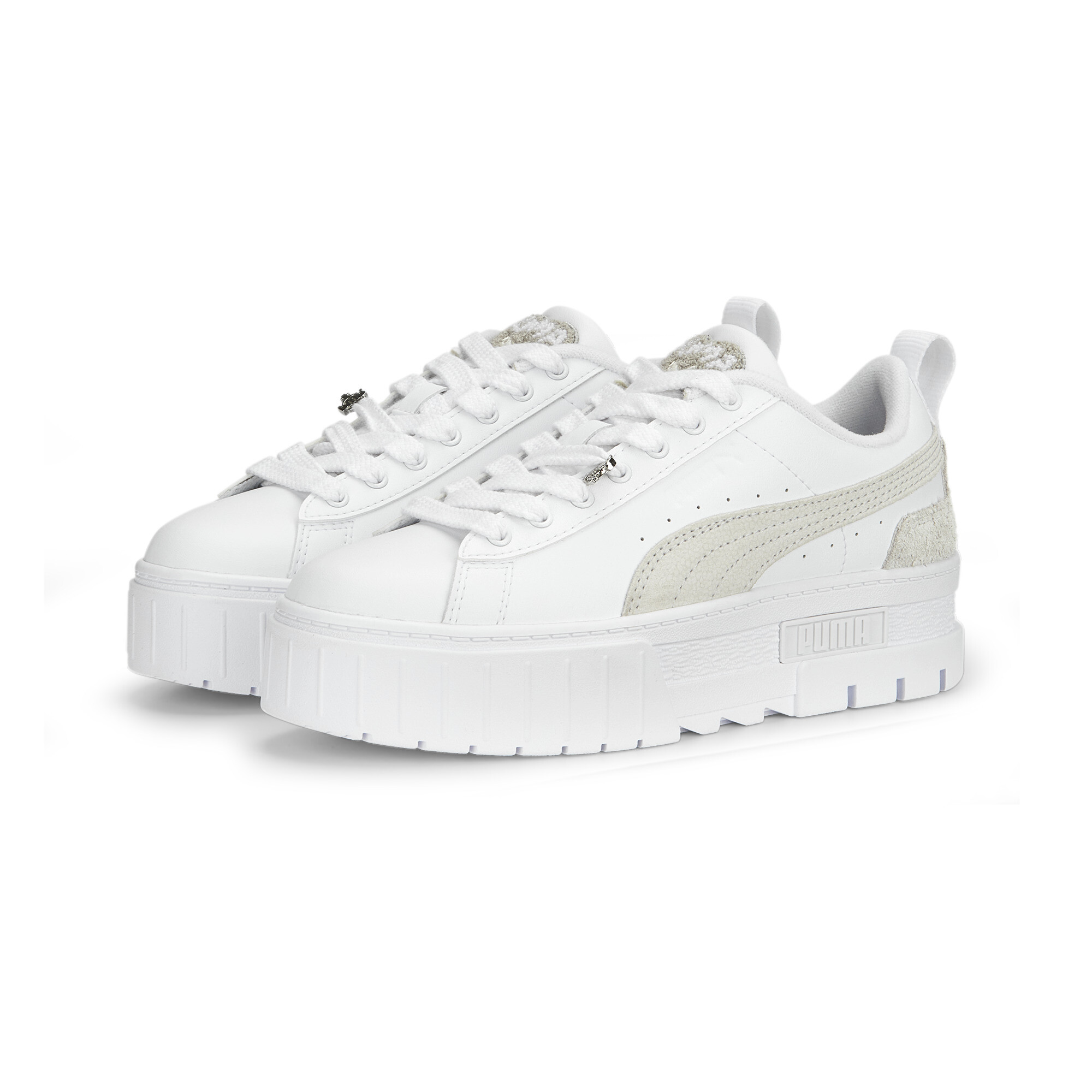 Кеды женские PUMA 392104 бело-серые 35.5 EU