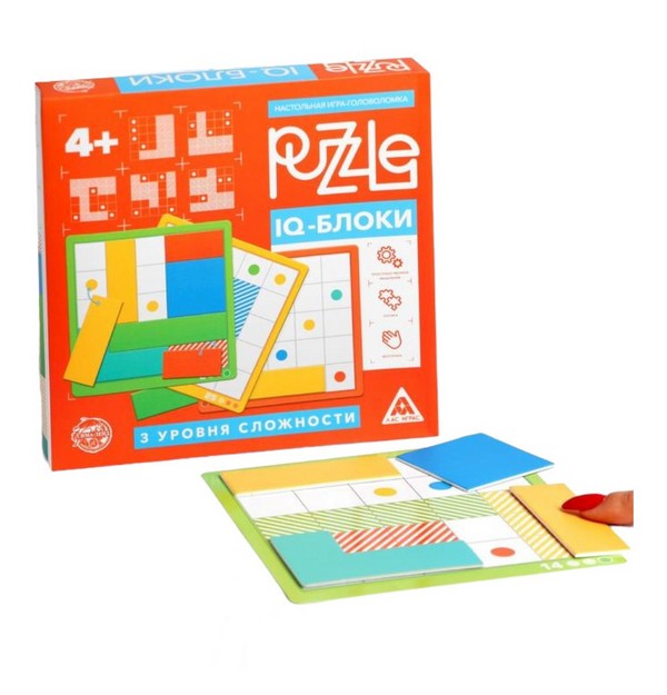 фото Настольна игра головоломка puzzle iq-блоки. 8 элементов, 4+ лас играс