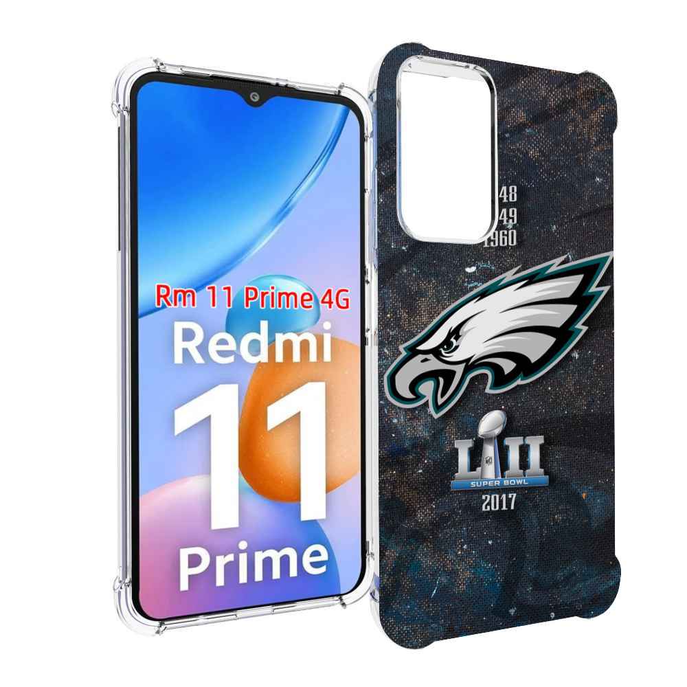 

Чехол MyPads филадельвия иглс регби мужской для Xiaomi Redmi 11 Prime 4G, Прозрачный, Tocco