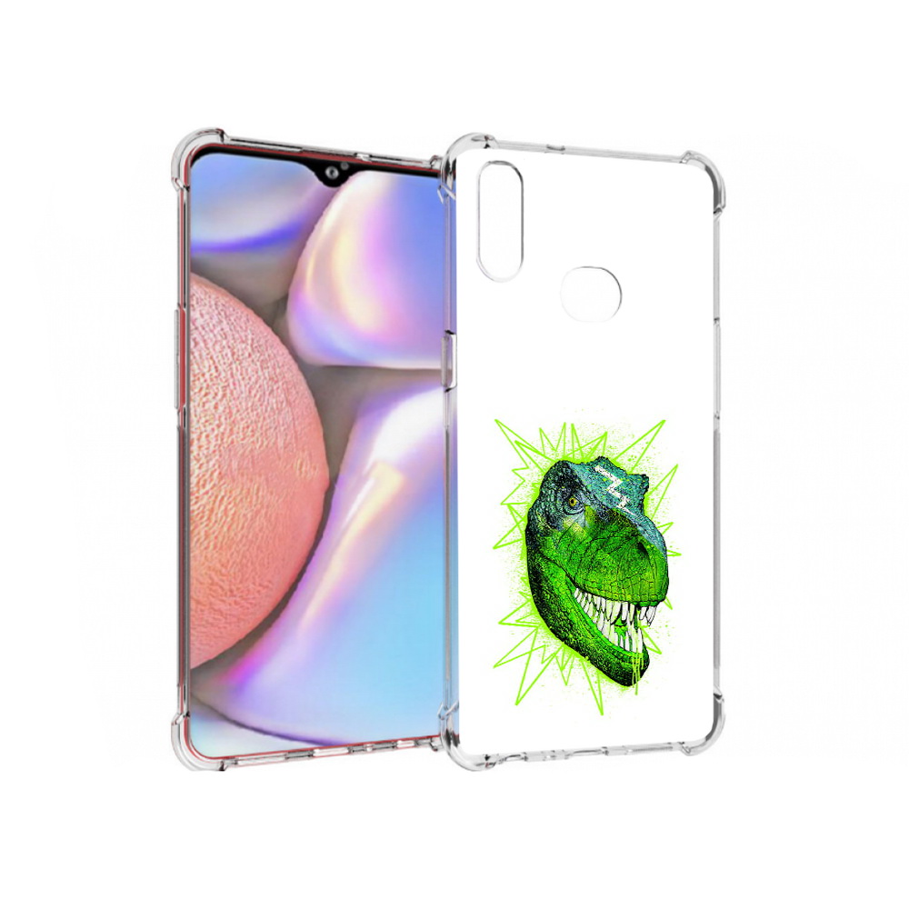 

Чехол MyPads Tocco для Samsung Galaxy A10s зеленый динозавр (PT139908.534.358), Прозрачный, Tocco