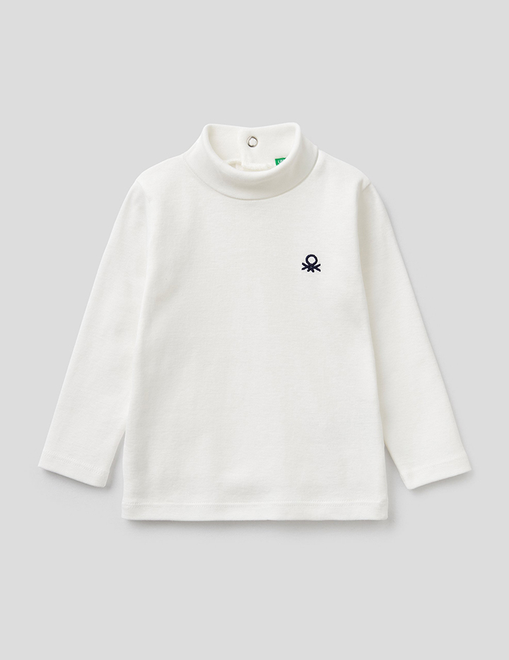 

Водолазка для мальчиков Benetton цв. белый р.80, 21A_3I9WC14QZ