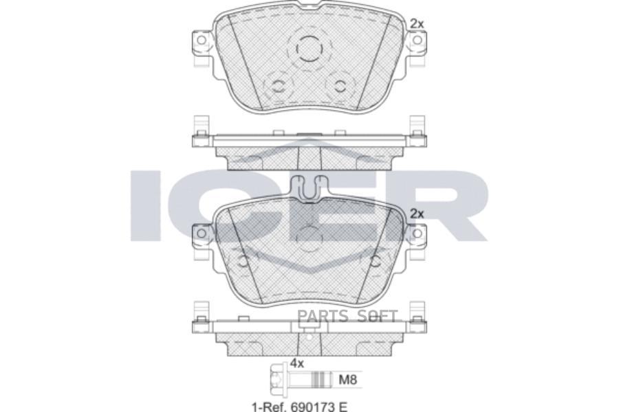 

Колодки Торм.Дисковые Mb E-Class W213 (16-) ICER 182290