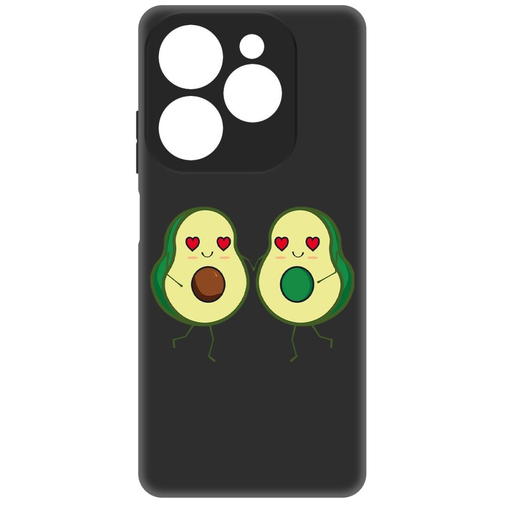 

Чехол-накладка Krutoff Soft Case Авокадо Пара для INFINIX Hot 40i черный