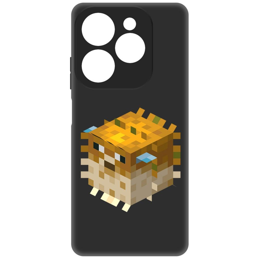 

Чехол-накладка Krutoff Soft Case Minecraft-Иглобрюх для INFINIX Hot 40i черный