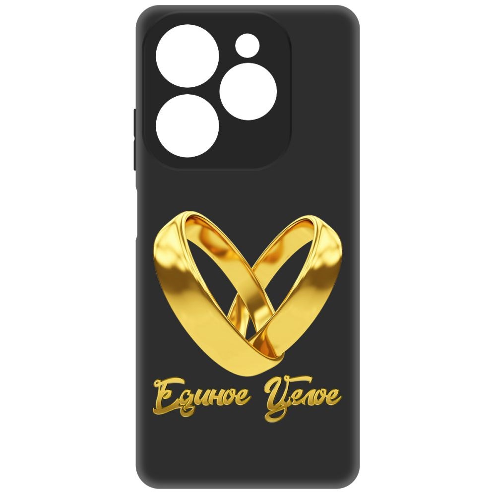 

Чехол-накладка Krutoff Soft Case Единое целое для INFINIX Hot 40i черный
