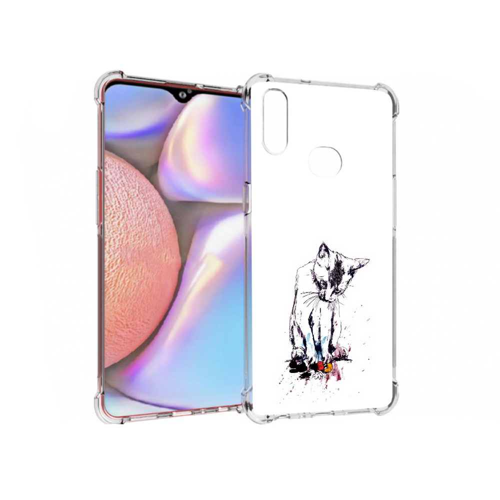 

Чехол MyPads Tocco для Samsung Galaxy A10s кот и микки (PT139908.534.399), Прозрачный, Tocco
