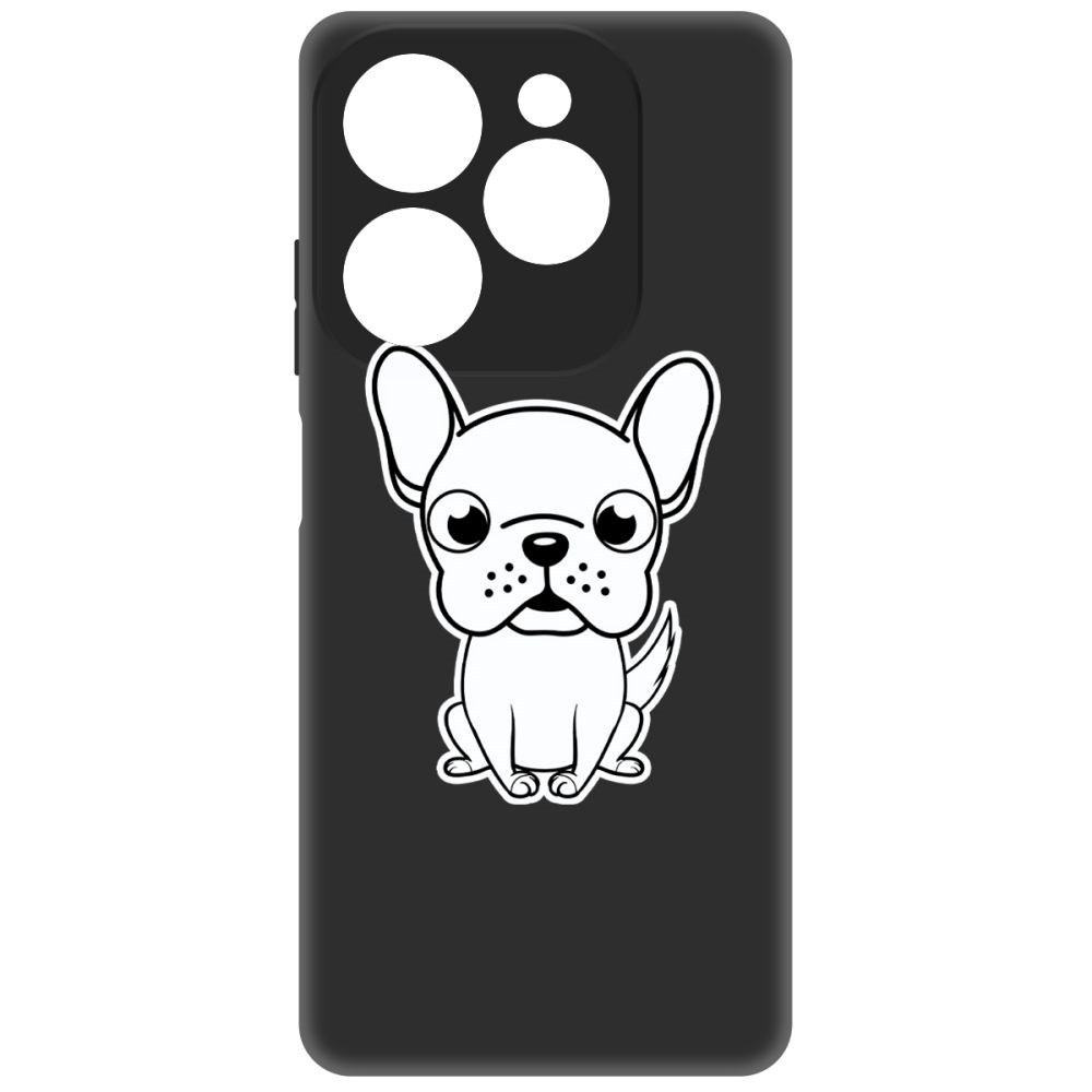 

Чехол-накладка Krutoff Soft Case Черно-белый щенок для INFINIX Hot 40i черный