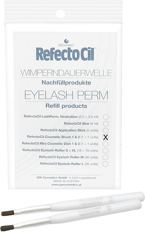 фото Косметические кисточки для завивки refectocil eyelash perm refill 2шт