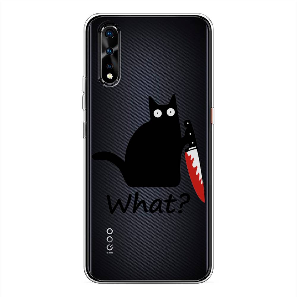 

Чехол на Vivo iQOO Neo "Котик с ножом", Черный;красный, 261250-6