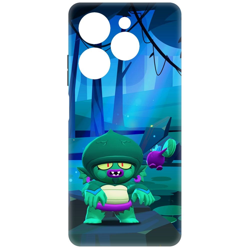 

Чехол-накладка Krutoff Soft Case Brawl Stars - Болотный Джин для INFINIX Hot 40i черный