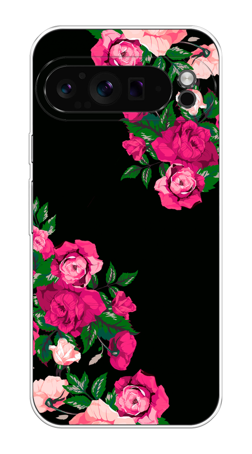 

Чехол на Google Pixel 9 Pro "Розы фуксия", Черный;розовый;зеленый, 272050-1