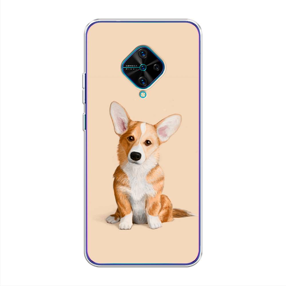 

Чехол для Vivo V17/Y9s "Грустный Корги", Коричневый;бежевый, 261550-1