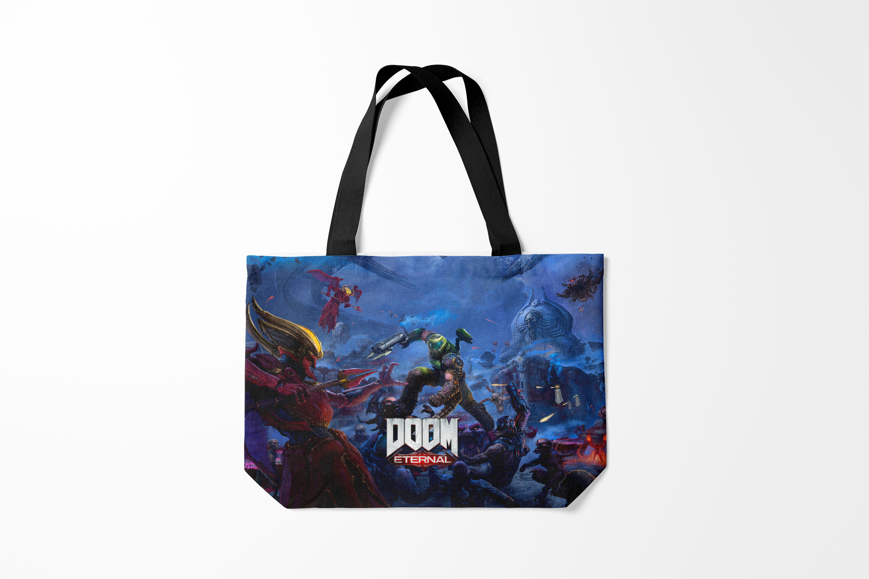 

Сумка шoппер унисекс Burnettie Doom Eternal The Ancient Gods, синий, Doom Eternal The Ancient Gods