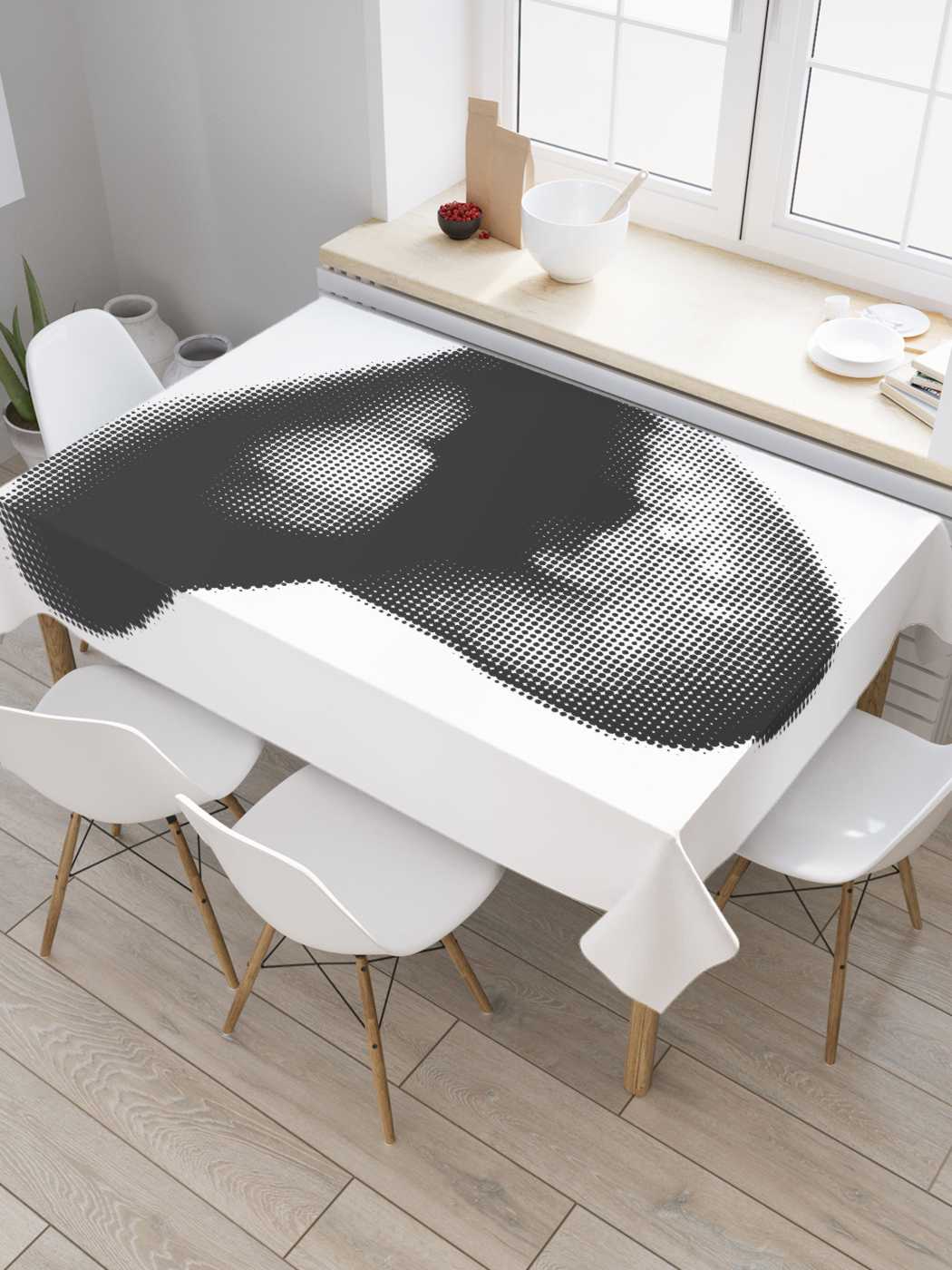 

Скатерть прямоугольная JoyArty "Губки сердечком" из сатена, 180x145 см, Оранжевый, Губки сердечком