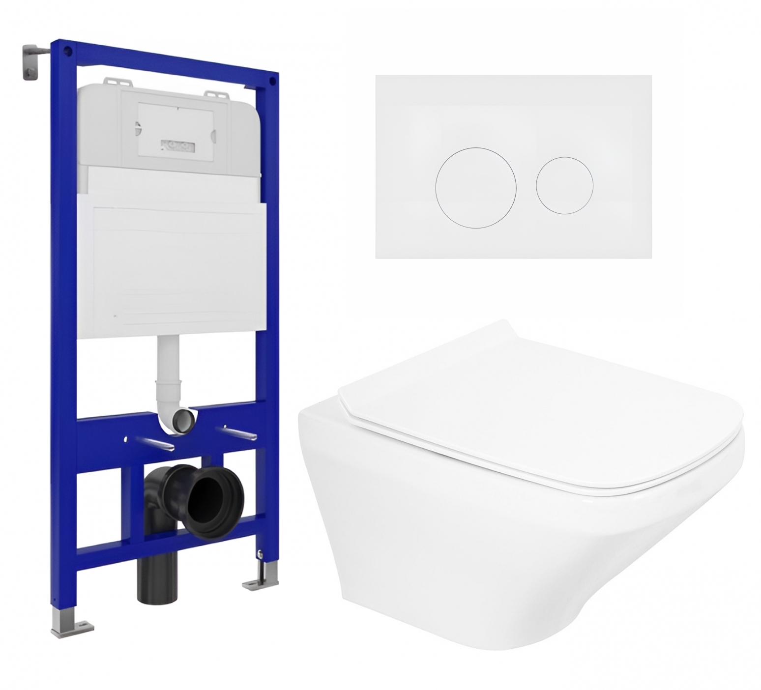 Комплект инсталляция Enio Tecnico унитаз Sela кнопка белая матовая 535593 41783₽