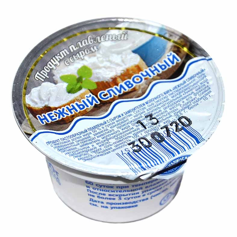 

Плавленый продукт Тюкалинский Нежный сливочный 50% 100 г