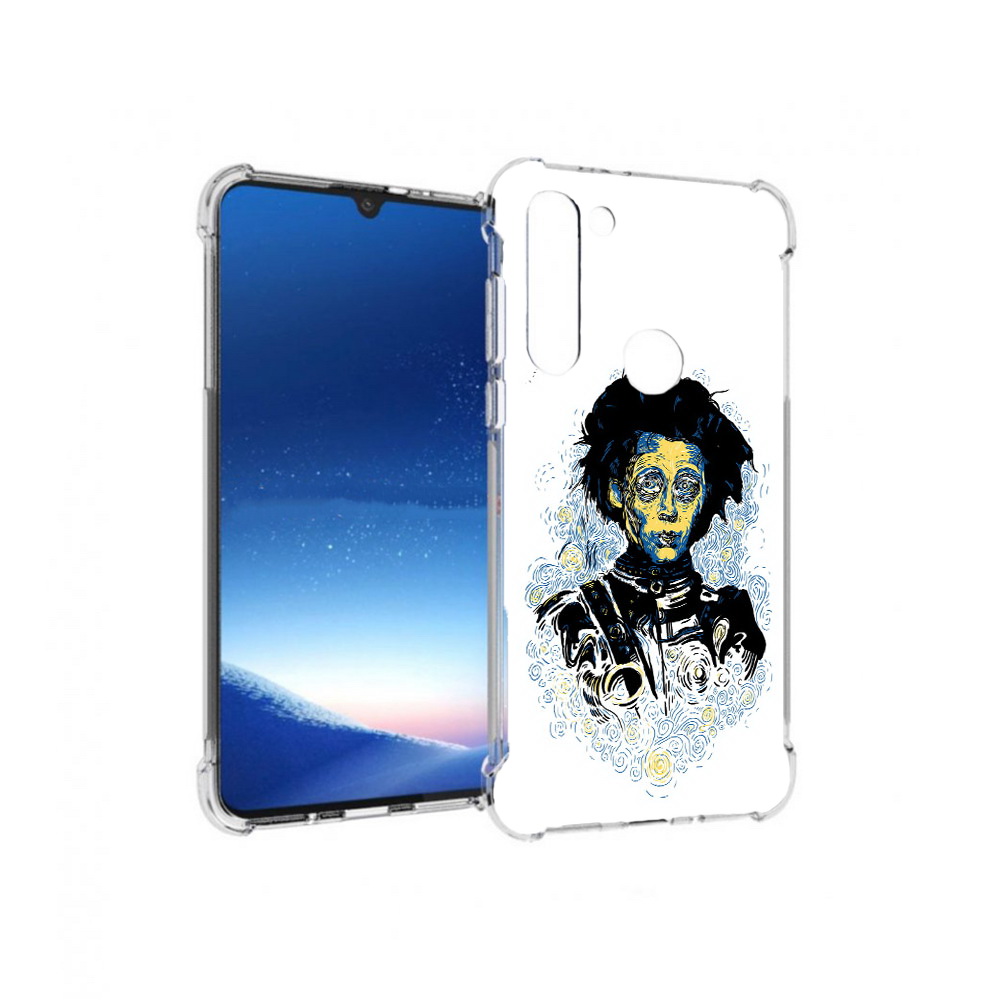 

Чехол MyPads Tocco для Motorola Moto G8 Power парень черно-белый абстракция, Прозрачный, Tocco