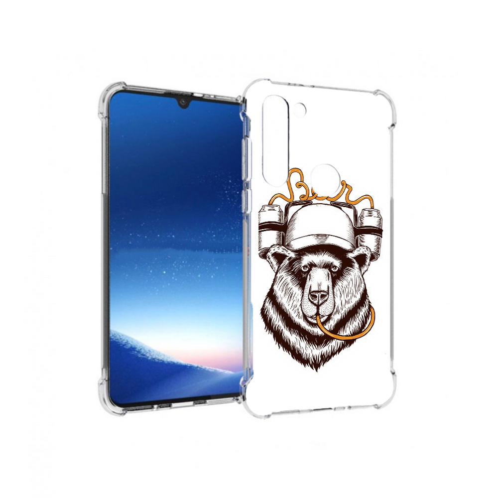 

Чехол MyPads Tocco для Motorola Moto G8 Power пивной медведь (PT143076.340.538), Прозрачный, Tocco