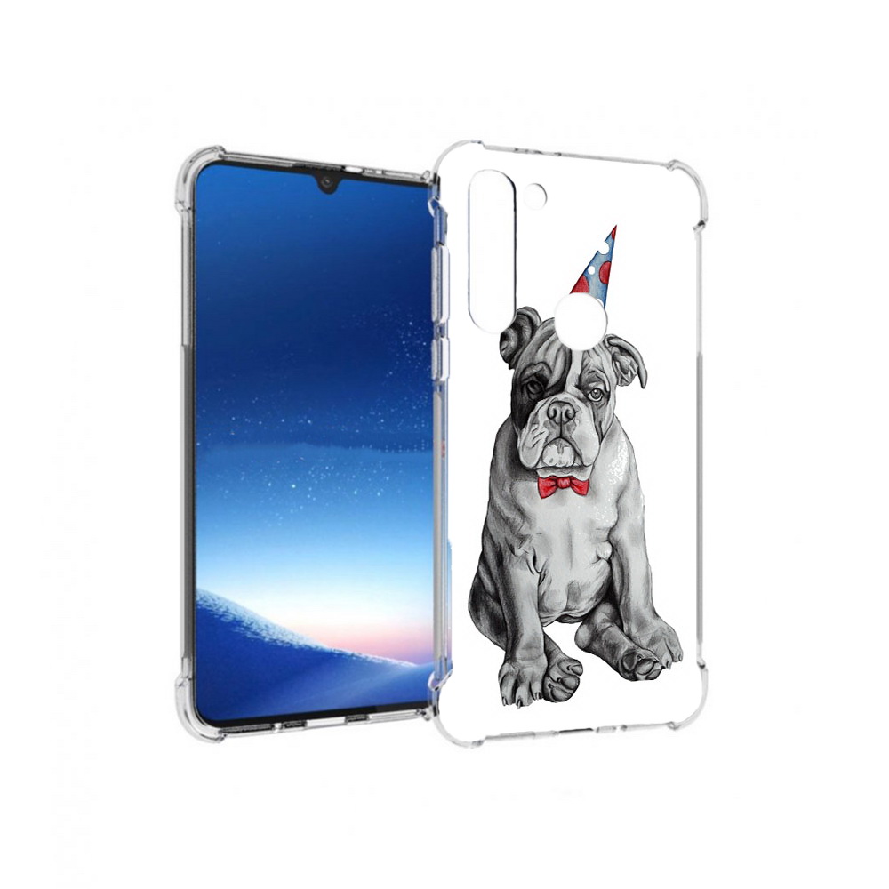 

Чехол MyPads Tocco для Motorola Moto G8 Power праздничный щенок (PT143076.340.554), Прозрачный, Tocco