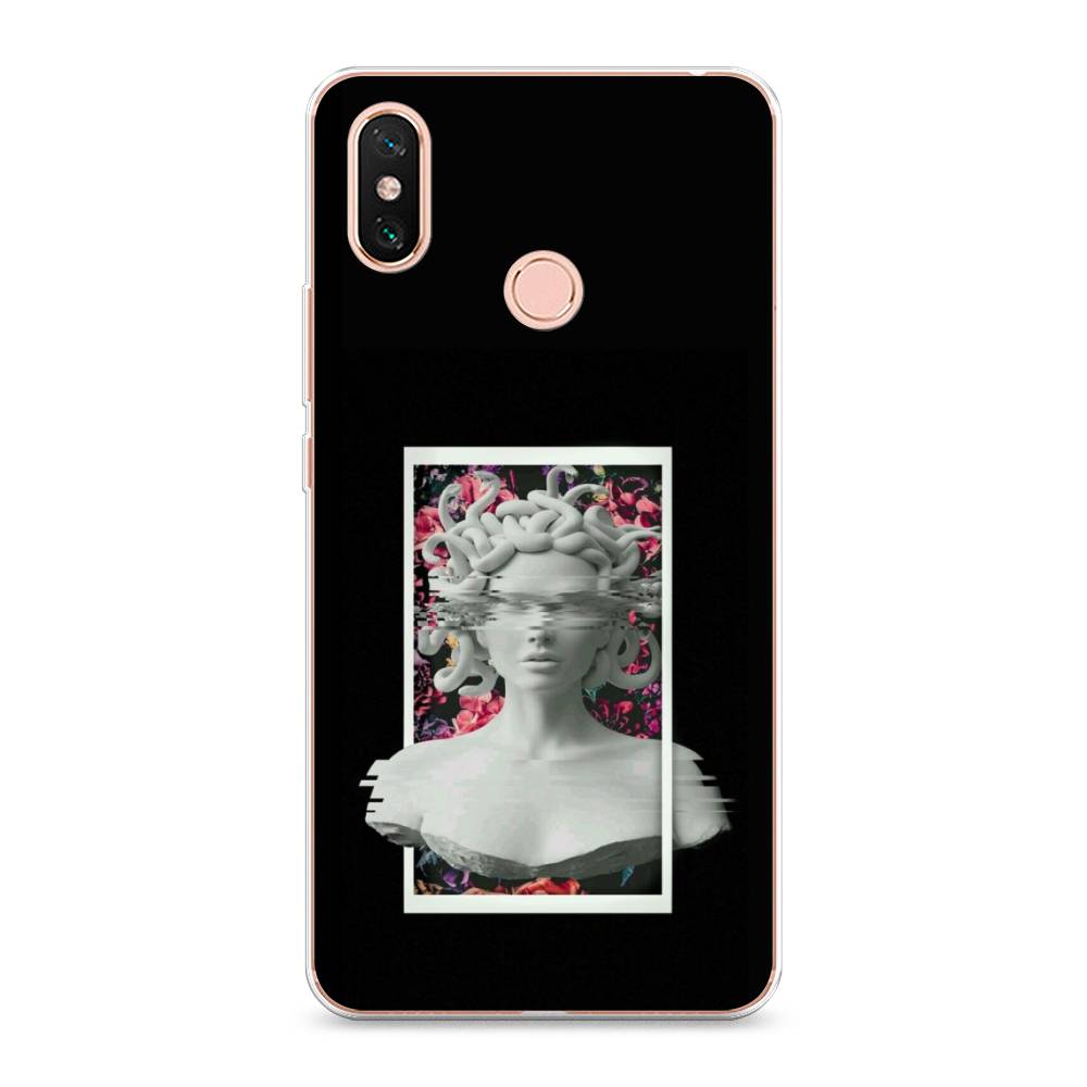 

Чехол на Xiaomi Mi Max 3 "Web Punk Медуза Горгона", Черный;серый, 34350-6