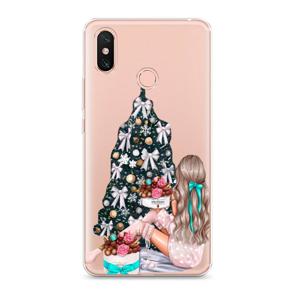 

Чехол на Xiaomi Mi Max 3 "New Year", Зеленый;бежевый;голубой, 34350-5