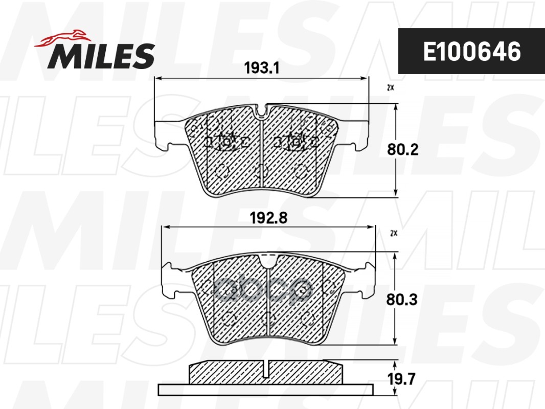 

Колодки Тормозные Mercedes Gl X164 4.2-5.0/Ml W164 /R W241 5.0 Пер. Semimetallic Miles арт