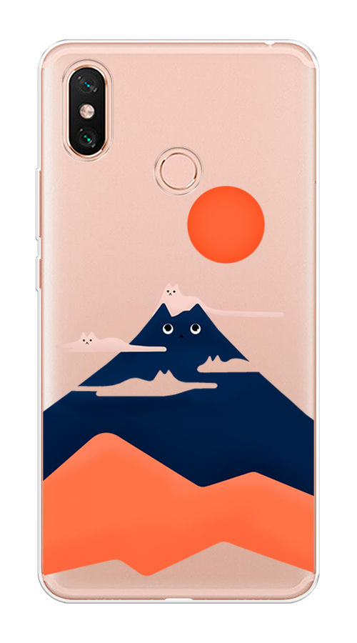 

Чехол на Xiaomi Mi Max 3 "Кот-гора", Черный;оранжевый, 34350-4