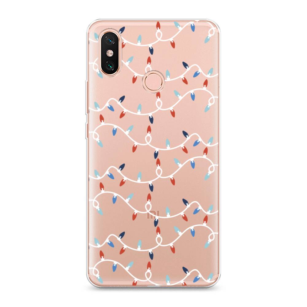 

Чехол на Xiaomi Mi Max 3 "Разноцветная гирлянда", Белый;красный;синий, 34350-5