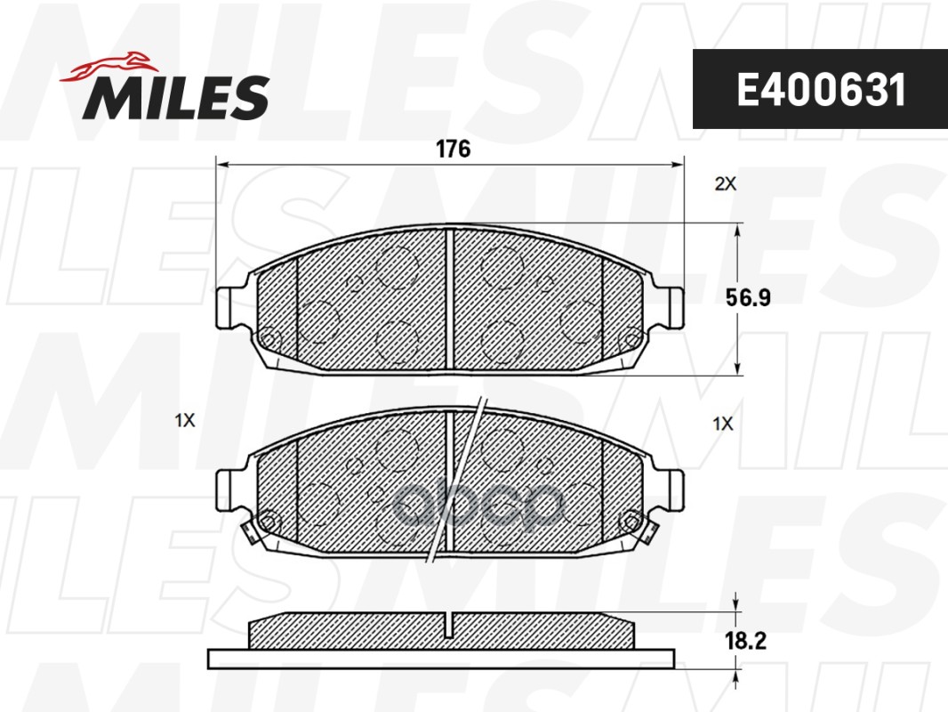 фото Колодки тормозные джип/жип/jeep commander 05-/grand cherokee 00- передние lowmetallic mile miles