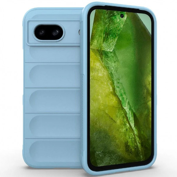 

Чехол RosCase Flex Silicone для Google Pixel 8a с микрофиброй, Голубой