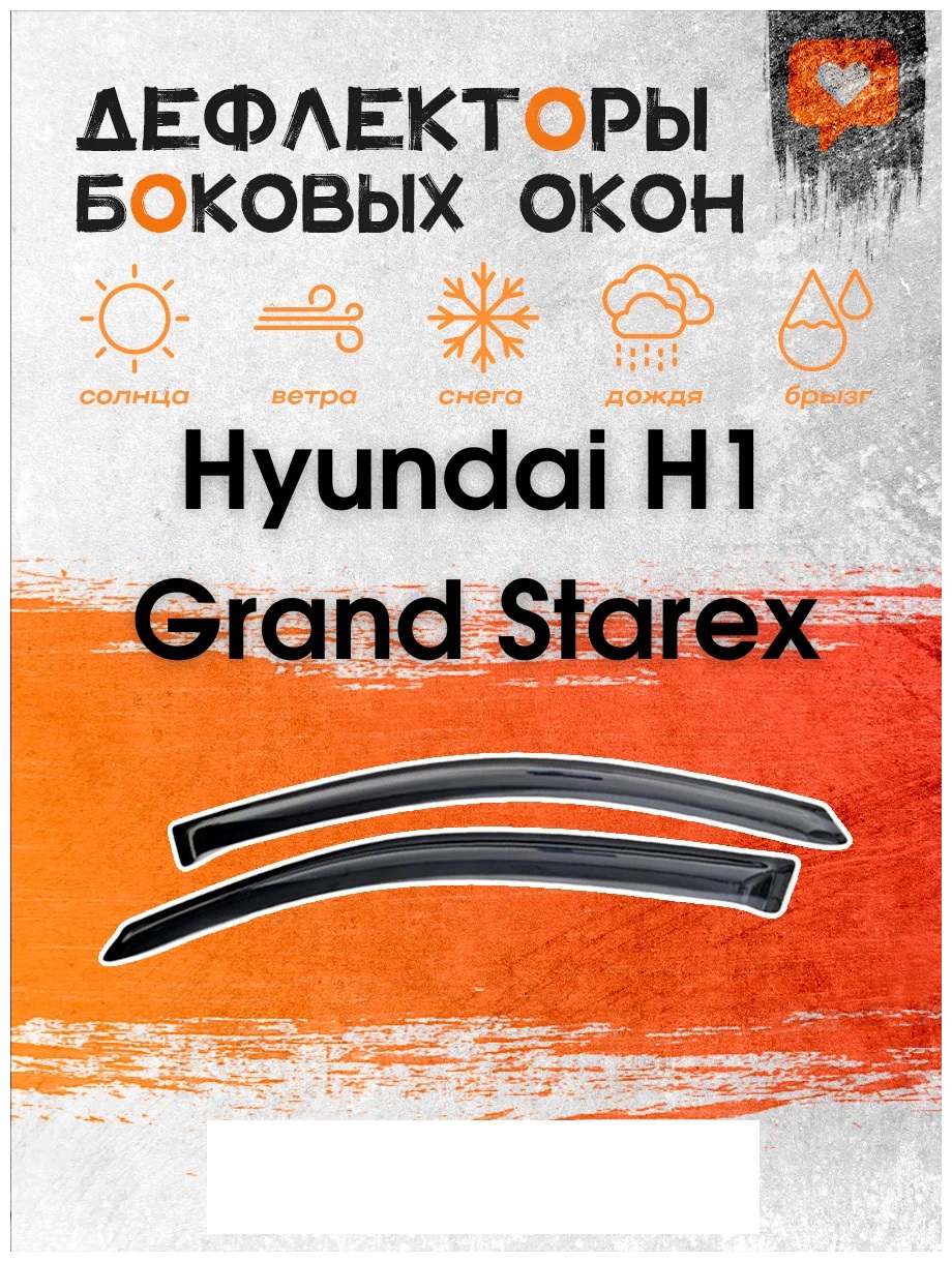 

Дефлектор двери (ветровики) для Hyundai Н1 Grand Starex (2007-2015), Н1 Grand Starex