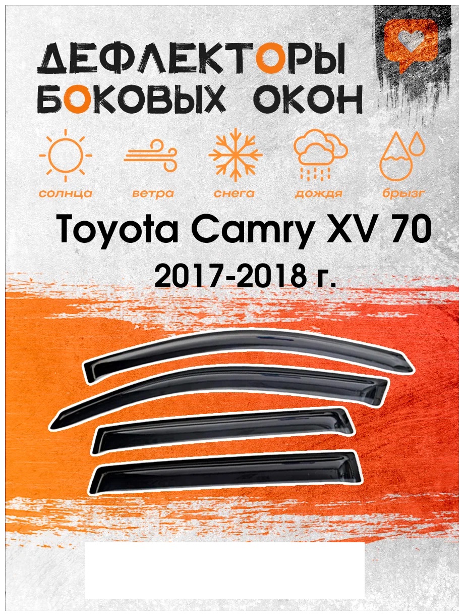 Дефлектор двери (ветровики) на Toyota Camry (XV70) (2017->)