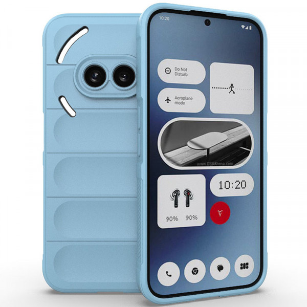 

Чехол RosCase Flex Silicone для Nothing Phone 2a с микрофиброй, Голубой