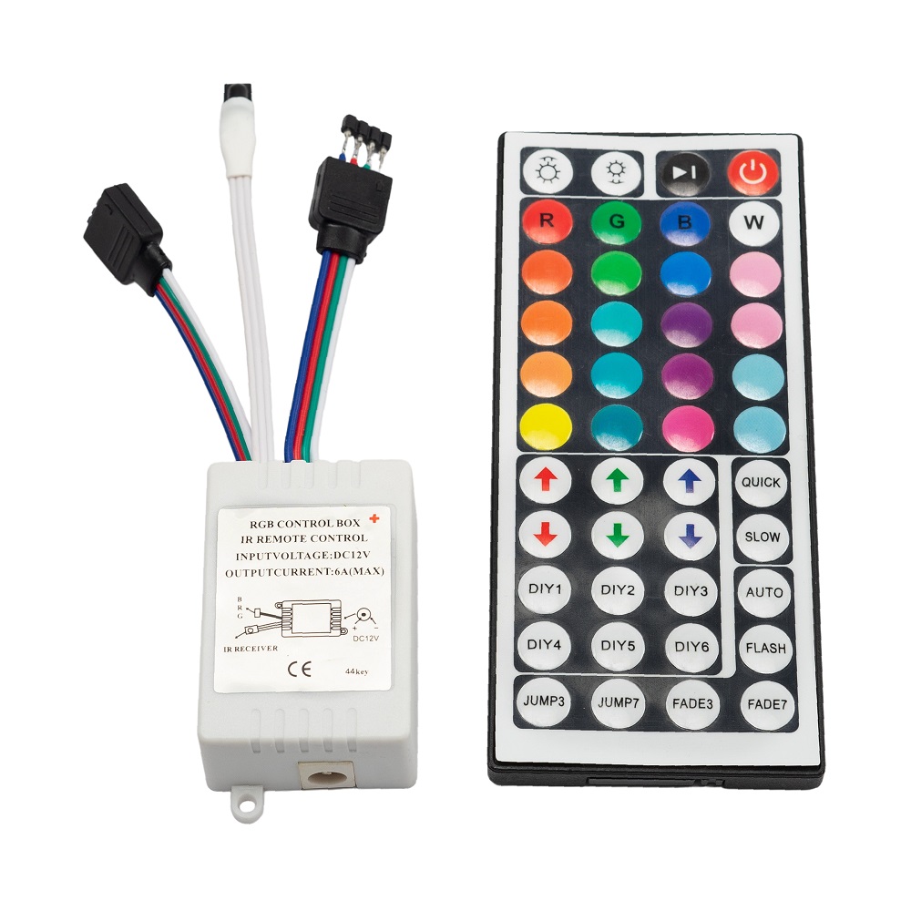 

Контроллер RGB для ленты 12в, 6А, 2-х канальный выход