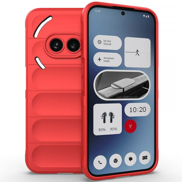 

Чехол RosCase Flex Silicone для Nothing Phone 2a с микрофиброй, Красный