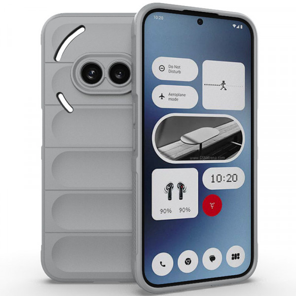 

Чехол RosCase Flex Silicone для Nothing Phone 2a с микрофиброй, Серый