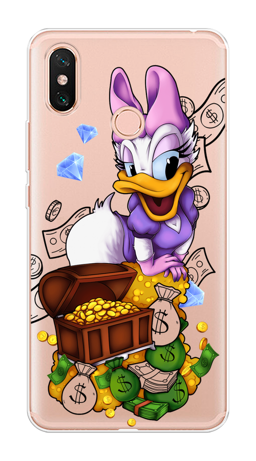

Чехол на Xiaomi Mi Max 3 "Rich Daisy Duck", Коричневый;белый;фиолетовый, 34350-6