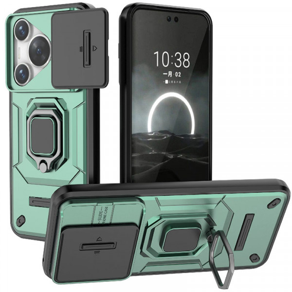 

Чехол RosCase Transformer Ring Holder для Huawei Pura 70, Зеленый