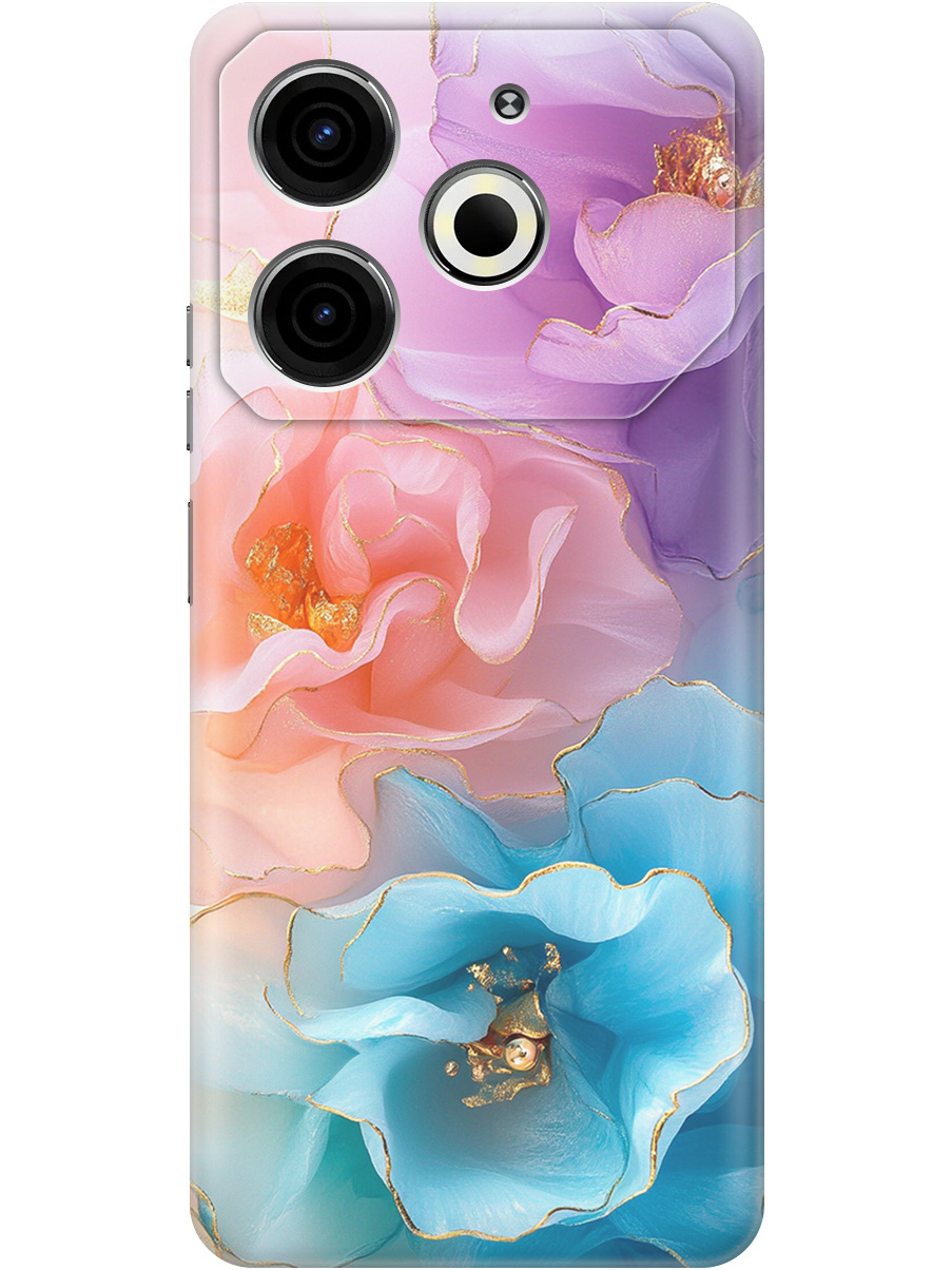 

Силиконовый чехол на Tecno Pova 6 Neo с принтом "Изумительные цветы", Прозрачный;фиолетовый;голубой;оранжевый;розовый, 782634823