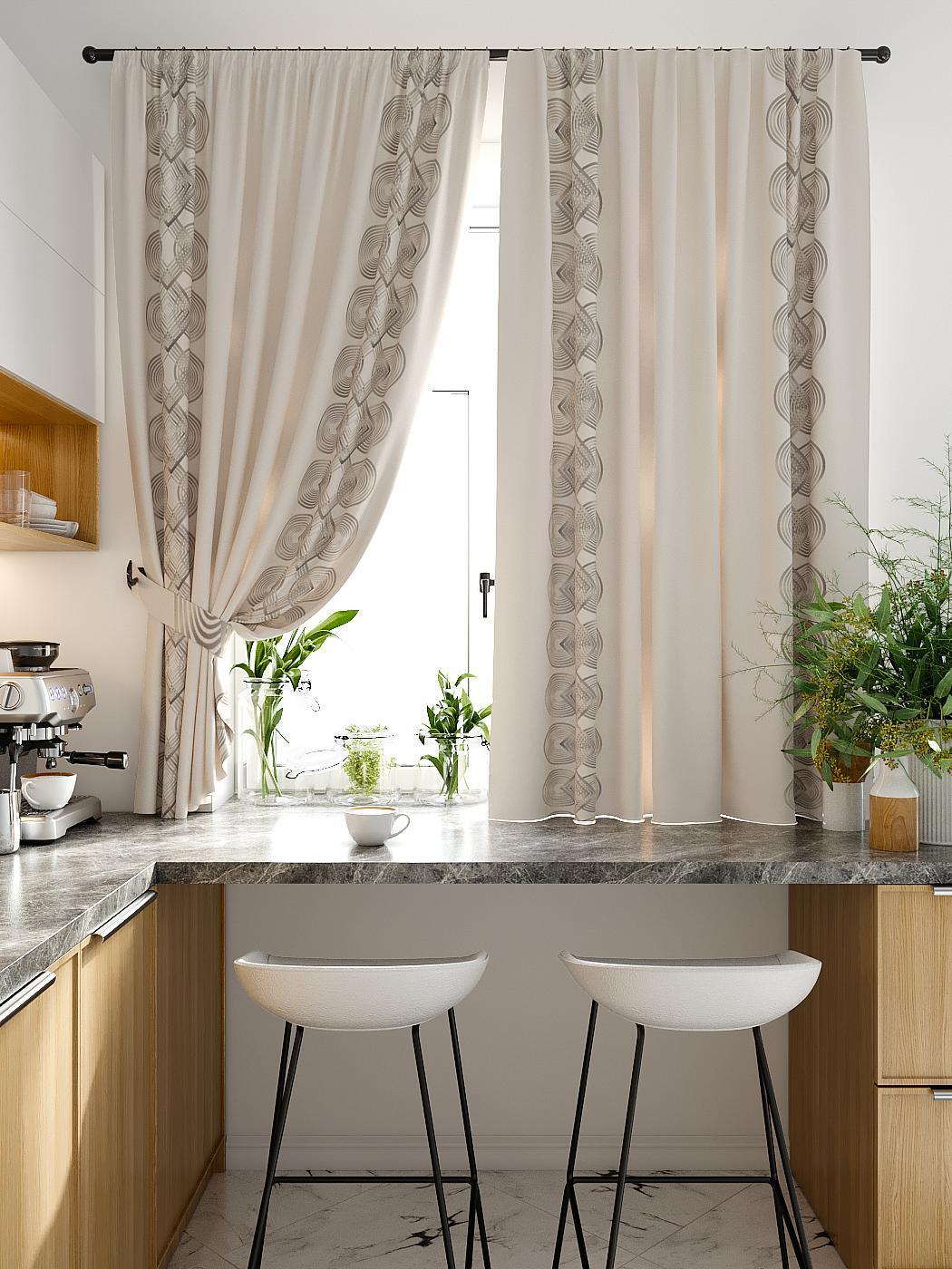 

Комплекты штор AT HOME Лаварис высота 180 см, ширина 150 см, Бежевый, 920343